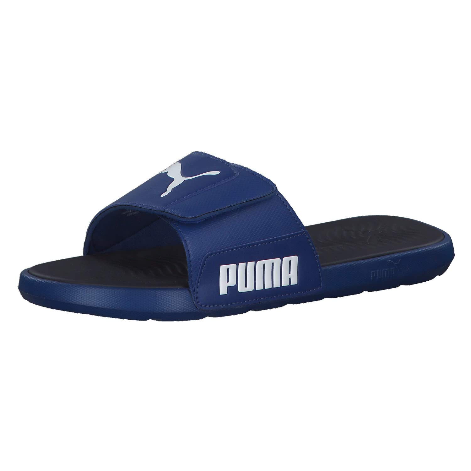 puma blue flip flops