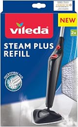 Vileda Steam Mop Refill Pads Pack of 2 Microfiber Velcro Fastening view 6