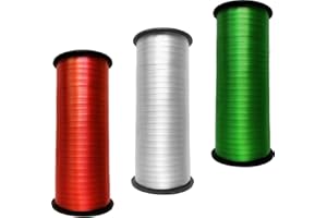 PENDANT OF LUCK Plain Waterproof Ribbon,3/16 inch x 300 Yard Curling Ribbon for Gifts Wrapping, Christmas Decorations, Birthday, Florists Crafting, Packing - 3 Rolls