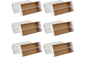 HIMOMO Trading Card Storage Box, 1600 Count Card Storage Boxes, Bulk Cards Storage Box Sports Cards Cases Graded Cardboard Boxes for Basketball Sports Collector (6 Set)