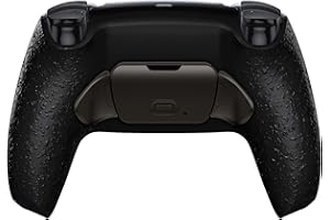 eXtremeRate Textured Black Real Metal Buttons (RMB) Version Rise Remap Kit for PS5 Controller BDM-030 040 050, Upgrade Board & Redesigned Back Shell & Programable Back Buttons Set for PS5 Controller