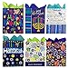 Set of Hanukkah Gift Bags and Tissue Paper (6 Bags + Tissue, Blue Dreidel)