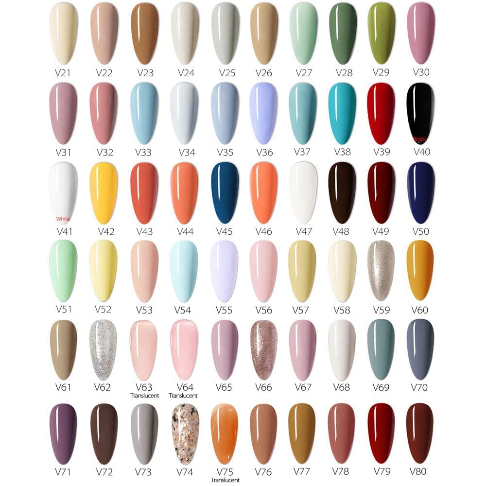 VENALISA 60 Colors Mud Gel Paint Nail Kit with Color Card Painting Drawing Nail Brush,Gel Nail Polish for Nails Art Whole Set Starter Manicure Nail Art Design Salon DIY at Home - Image 2