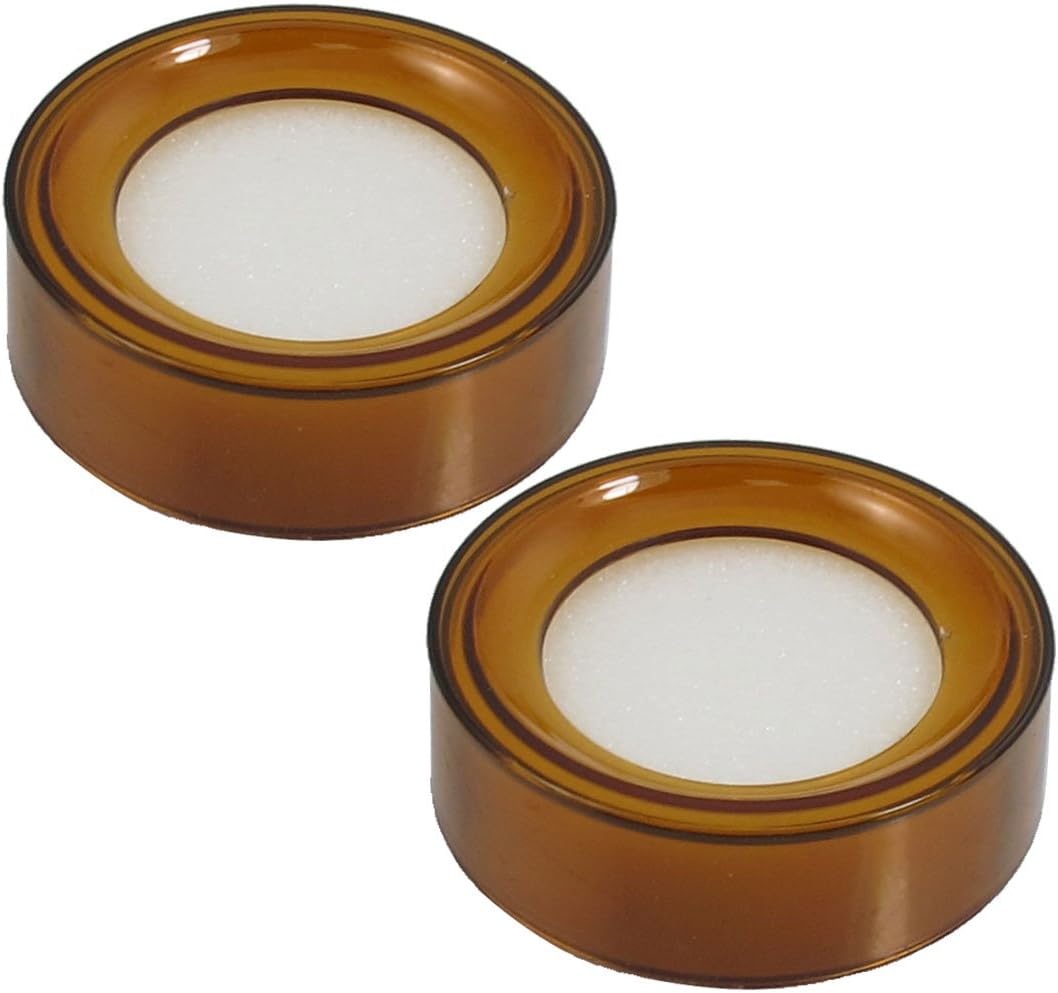 uxcell 2 Pcs Plastic Amber Finger Wet Sponge Case for Bank