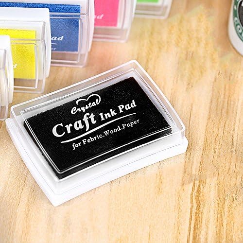 LANYUER Finger Craft Inkpad Print Craft Non-Toxic Baby Safe Ink Pad Fingerprint Scrapbook Rubber Stamp Finger Print Craft Paper Craft