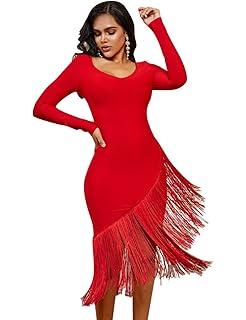 colorful plaid print tassels bodycon mini dress