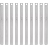 HARFINGTON 10pcs Mn Steel Feeler Gauge 0.04mm Thickness 150mm Length Metric Filler Thickness Gage Gap Measuring Tool Single Blade