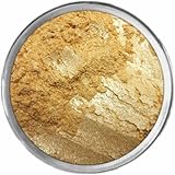 24k Gold Loose Powder Mineral Shimmer Multi Use Eyes Face Color Makeup Bare Earth Pigment Minerals Make Up Cosmetics By M*A*D Minerals Cruelty Free - 10 Gram Sized Sifter Jar