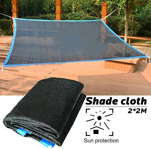 eronde 70% Square Sun Shade Sail Cloth Outdoor Sun Shelter Sun Net Sun Mesh Shade UV Block Fabric for Outdoor Facility and Activities - Also Can Be Used As Plant Cover Pet Shade Cover 6.56ft x 6.56ft
