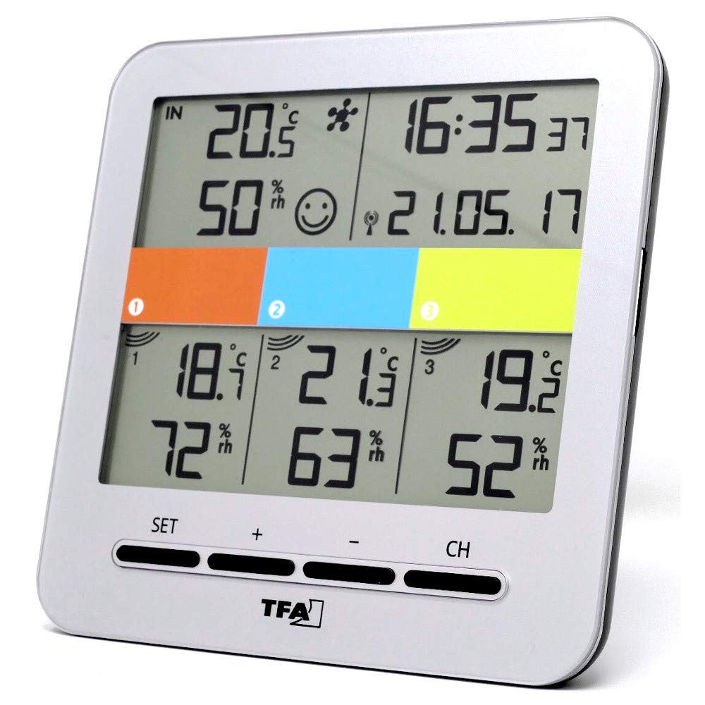 Termometro Digitale Technoline WS9465 - Igrometro XXL Con Display Jumbo, Per Interni, Nero - Foto 13