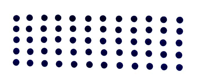 SJ COLLECTION Black Round Shape 60 Small Size (H 5 mm x W 5 mm) Forehead Black Bindis