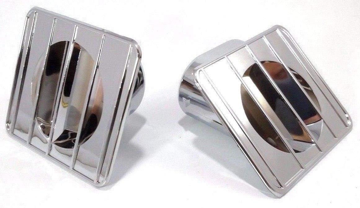 67-72 Chevy/GMC C10 Truck Cab LH & RH Side Chrome Dash Defrost Vents