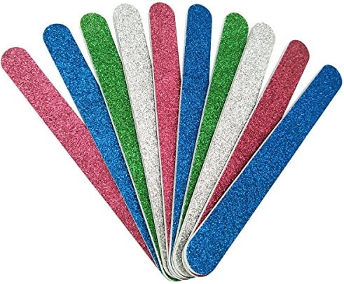 VOSAIDI 10Pcs Nail File And Buffers Professional Nail File Drill Double Side Nail Files Emery Board Grit 180
