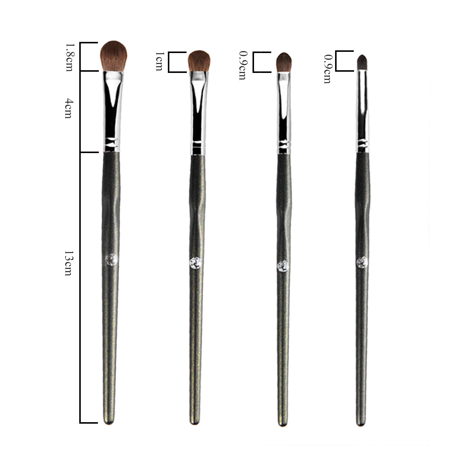 ENERGY Eye Makeup Brushes Eyeshadow Brush Set Blending Brush for Eye Makeup Eyeshadow and Creasing Kit 4Pcs Essential Makeup Brush Pencil Shader Definer Smudge: Beauty