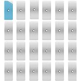 24 Pack Adhesive Metal Plates for Magnets, Ultra-Thin Strips 2 x 0.96 Inch | Strong Adhesive Backing with Pre-Drilled Holes. Works with Magnetic Stickers, Phone Mounts, LED Lights, and Non-steel Vents