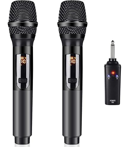 Amazon.com: Kithouse K380A Wireless Microphones - Dual UHF