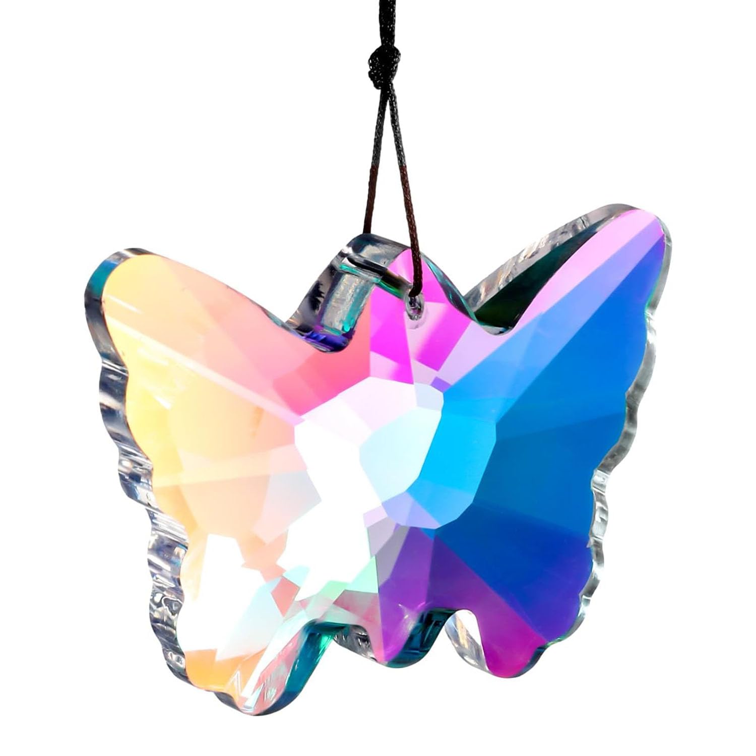 1 Pcs Crystal Butterfly Sun Catcher, Hanging Prism Suncatcher, Crystal Prism Chandelier Decor, Hanging Sun Catcher Butterfly Decor, for Window, Garden, Home, Christmas