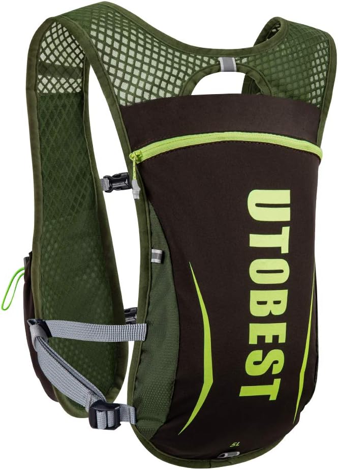 UTOBEST Running Backpacks 5L Lightweight Hydration Pack Green