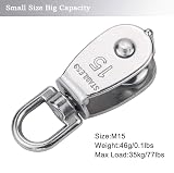 MERYSAN M15 Single Pulley Block 12Pcs 304 Stainless Steel Swivel Lifting Rope view 3