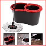 DIVCHI Microfiber Spin Mop and Bucket Set, Red/Gray, 45in Telescopic Handle view 7