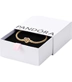 Amazon.com: PANDORA Moments Sparkling Heart Clasp Snake Chain