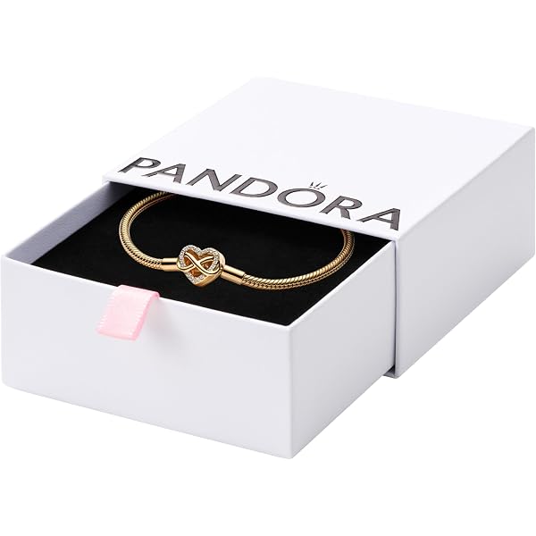 Amazon.com: PANDORA Snake Chain Sterling Silver Bracelet And Heart