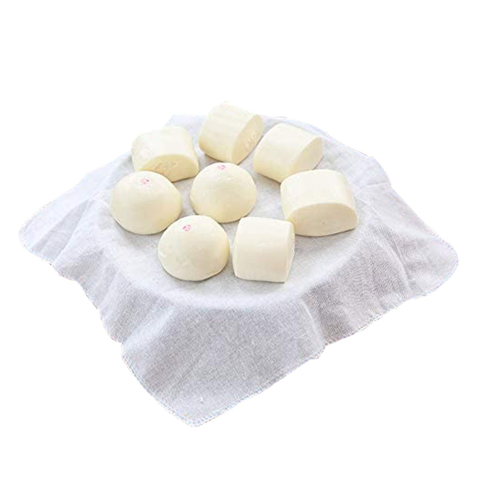 Lautechco 4Pcs Reusable Natural Pure Cotton Bamboo Steamer Baking Cloth Steamers Gauze Pad Steamer Mat Liners for Rice Dim Sum 32cm32cm/12.5 inch12.5 inch(White)