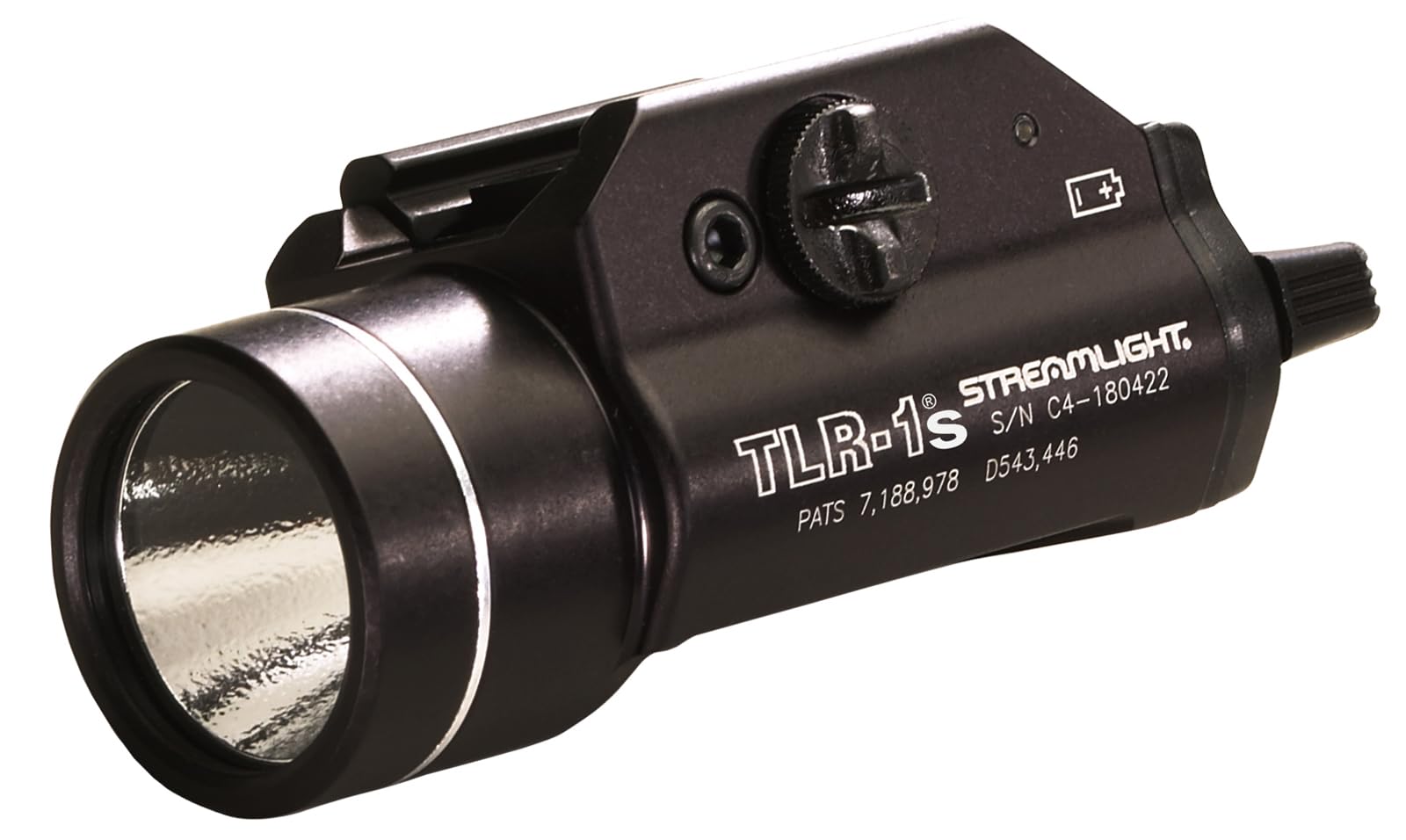 Streamlight 69210 TLR‑1s 300-Lumen 12,000-Candela Rail‑Mounted Weapon Flashlight with Strobe Function & Rail Locating Keys, Black Image