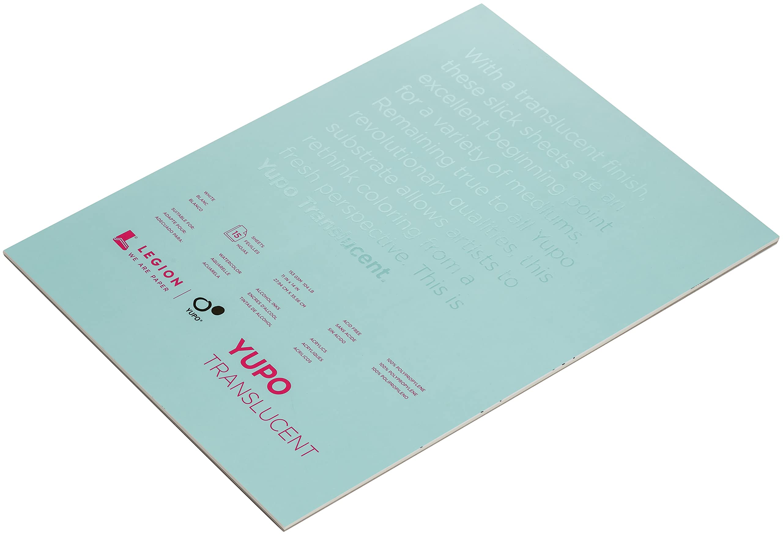 Yupo Paper Translucent Sheets (15 Pack), 11" x 14"