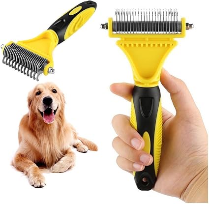 Amazon Com Goldsen Pet Dematting Comb 2 Sided Undercoat Rake For