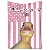 NJCBEIKX Welcome to My Crib Flag 2x3 Feet Funny Flags for Bedroom Cool Dorm Wall Flag with Brass Grommets for Teenagers Children Room Decoration