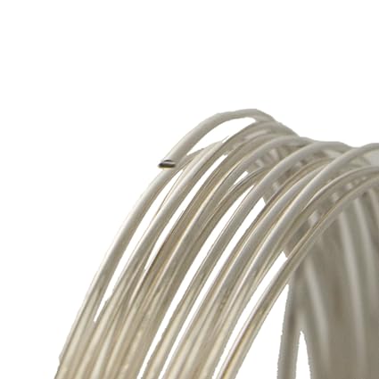 10 Gauge Half Round Dead Soft 925 Sterling Silver Wire 5ft