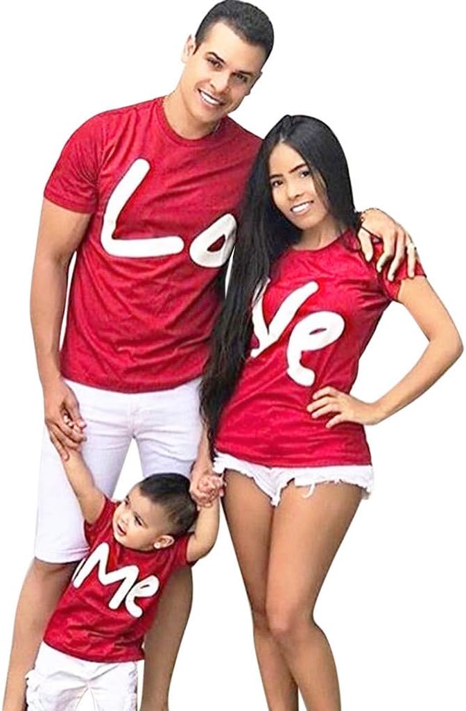 ❤Family Tops Women Men Kids Valentine T Shirt Tee Clothes Top Clothing