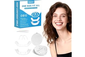 TOWAVE Veneers Teeth for Women and Men, Tooth Temporary Replacement Kit, Nature and Comfortable