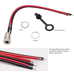 weideer 5Pcs 10A DC Power Jack Cord Socket