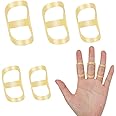LGCLGY 5pcs Oval Finger Splint, trigger finger splint for middle finger, Straightener Brace For Thumb Middle Pinky or Ring Finger (3,5,6,8,9,Sizes)
