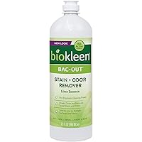 Biokleen Bac Out Stain Remover for Clothes - Natural with Live Enzyme Cultures, for Carpet, Diapers, Wine, Laundry 32 oz…