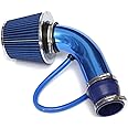 RASNONE 3 Inch Universal Cold Air Intake Kit, Aluminum Induction Flow Hose Pipe Kit with Air Filter (Blue)