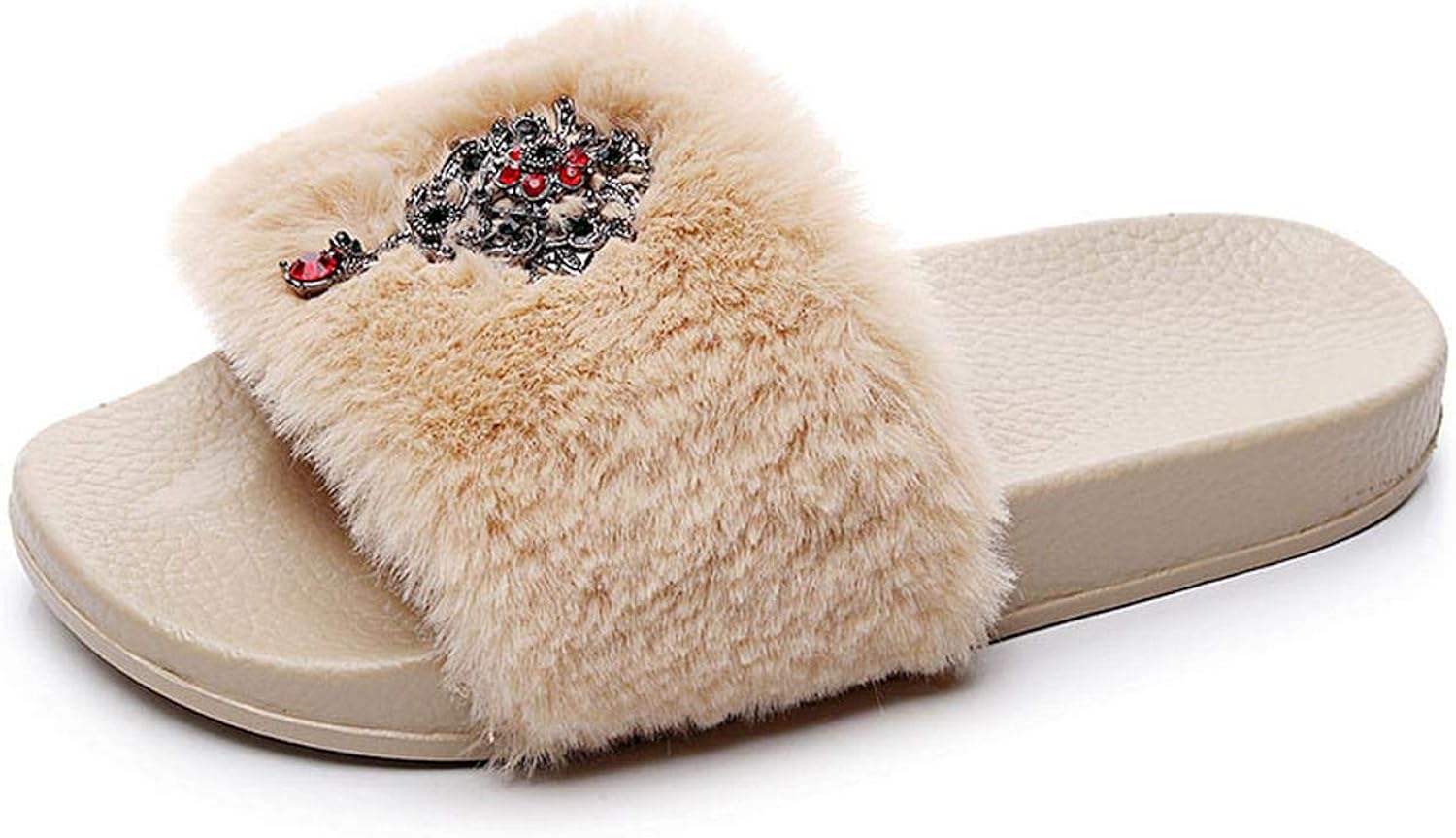 vintage fluffy slippers