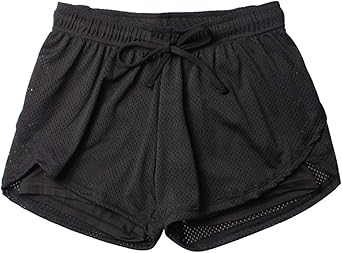 elastic waist gym shorts