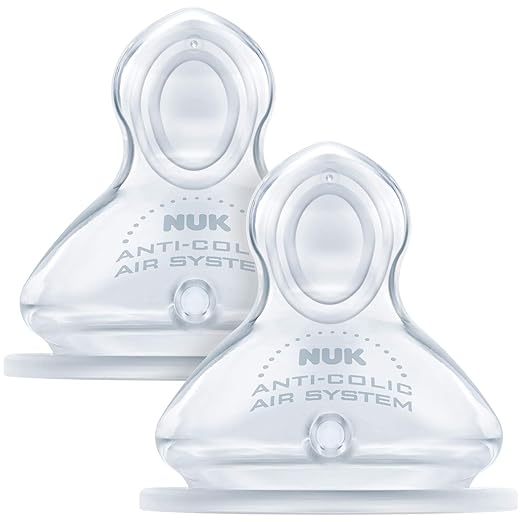 NUK First Choice+ Sauger 6-18 Monate - Latex Mit Großem Loch, Anti-colic