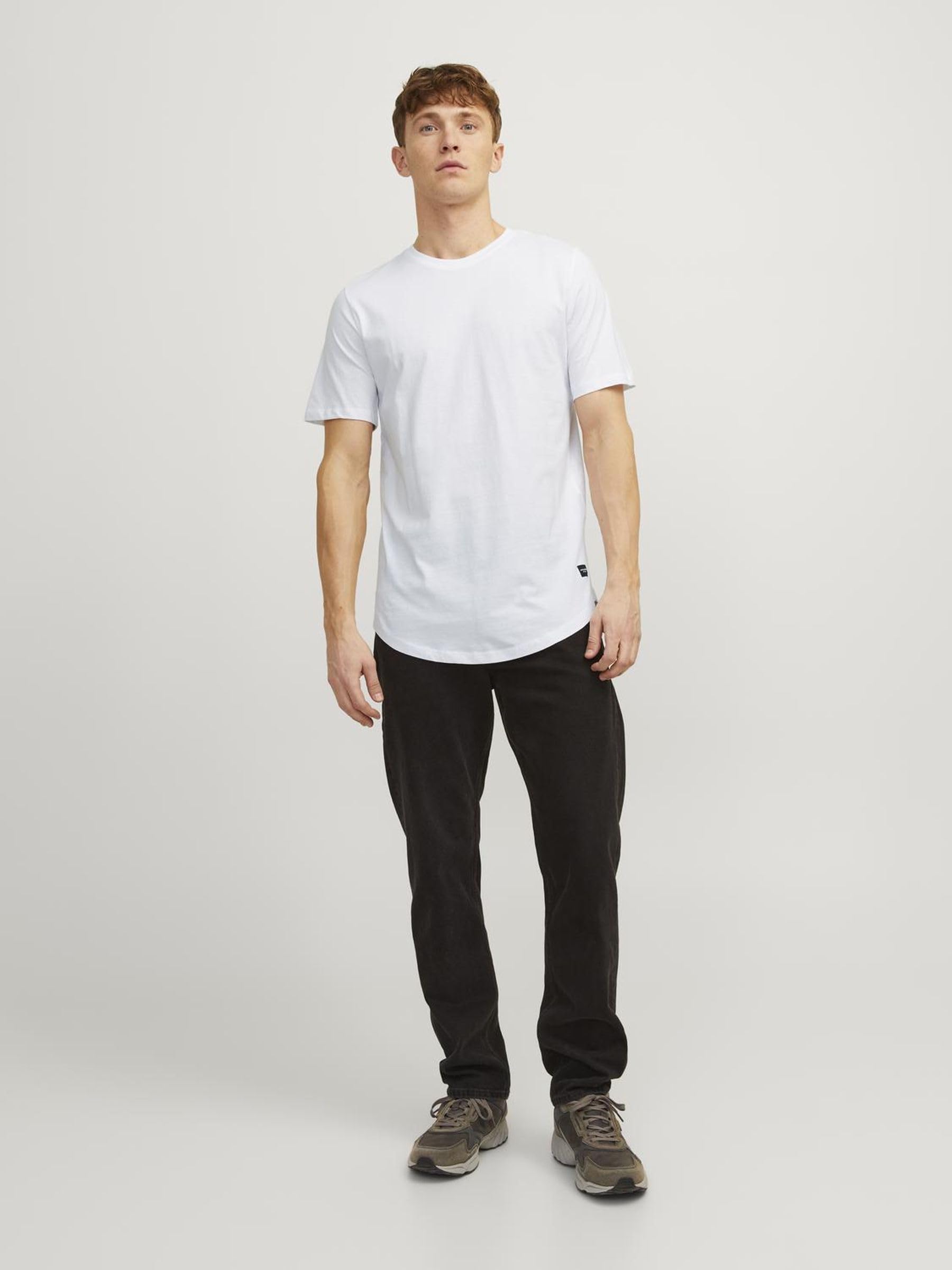 JACK & JONES Male T-Shirt Einfarbig T-Shirt 4