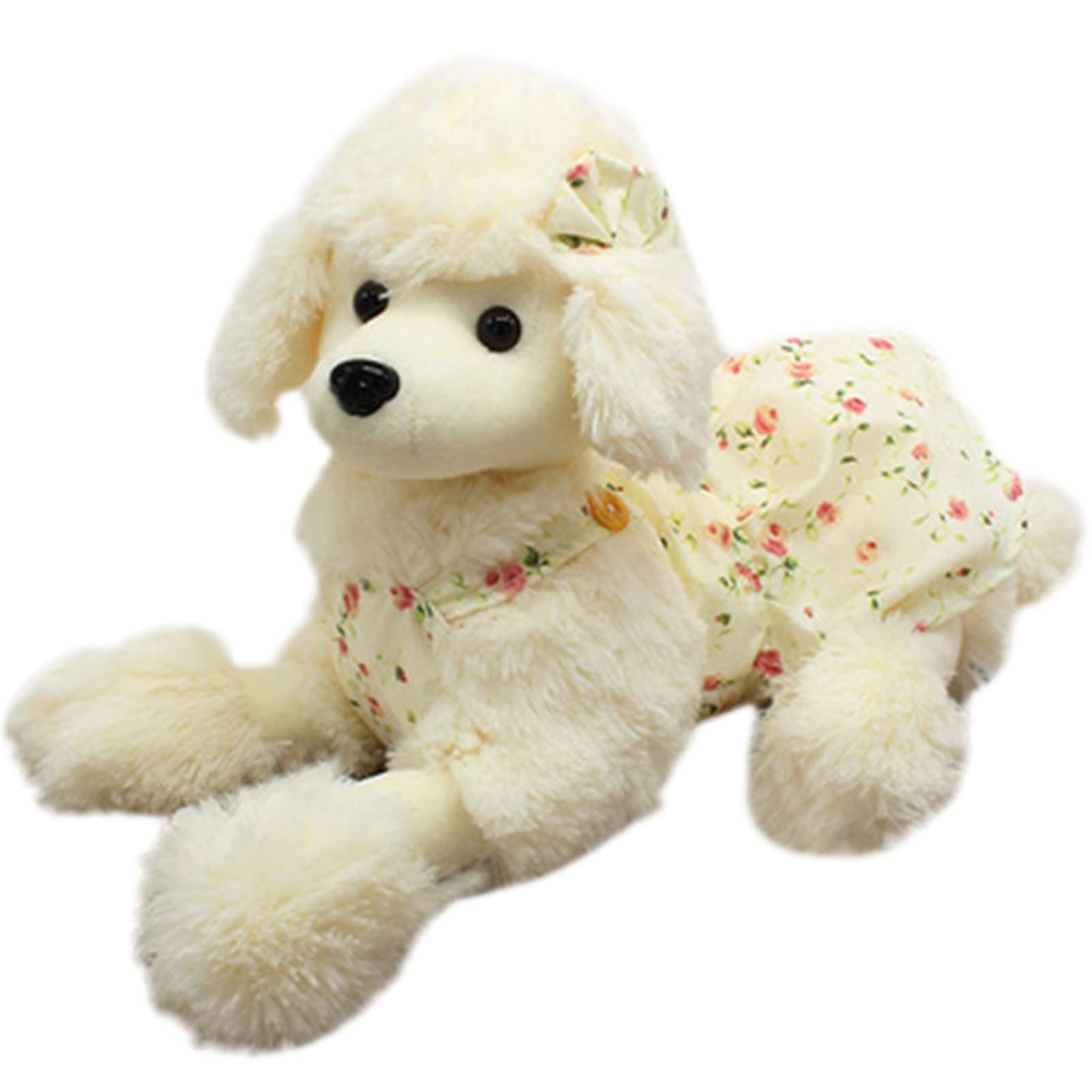 Photo 1 of AUCOOMA 11.8" Poodle Stuffed Animal Plush, Dog Plush Toy Puppy Pillow for Kids White