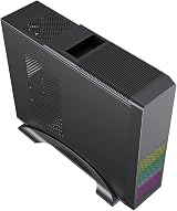 CiT S015B Micro-ATX Desktop PC Case RGB Rainbow Front Fan 300W PSU Black view 3