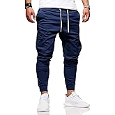 BUXKR Mens Cargo Pants Casual Hiking Pants Workout Joggers Sweatpants for Men