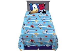 Sonic Super Speed Kids Bedding Soft Microfiber Sheet Set, Twin, by Franco