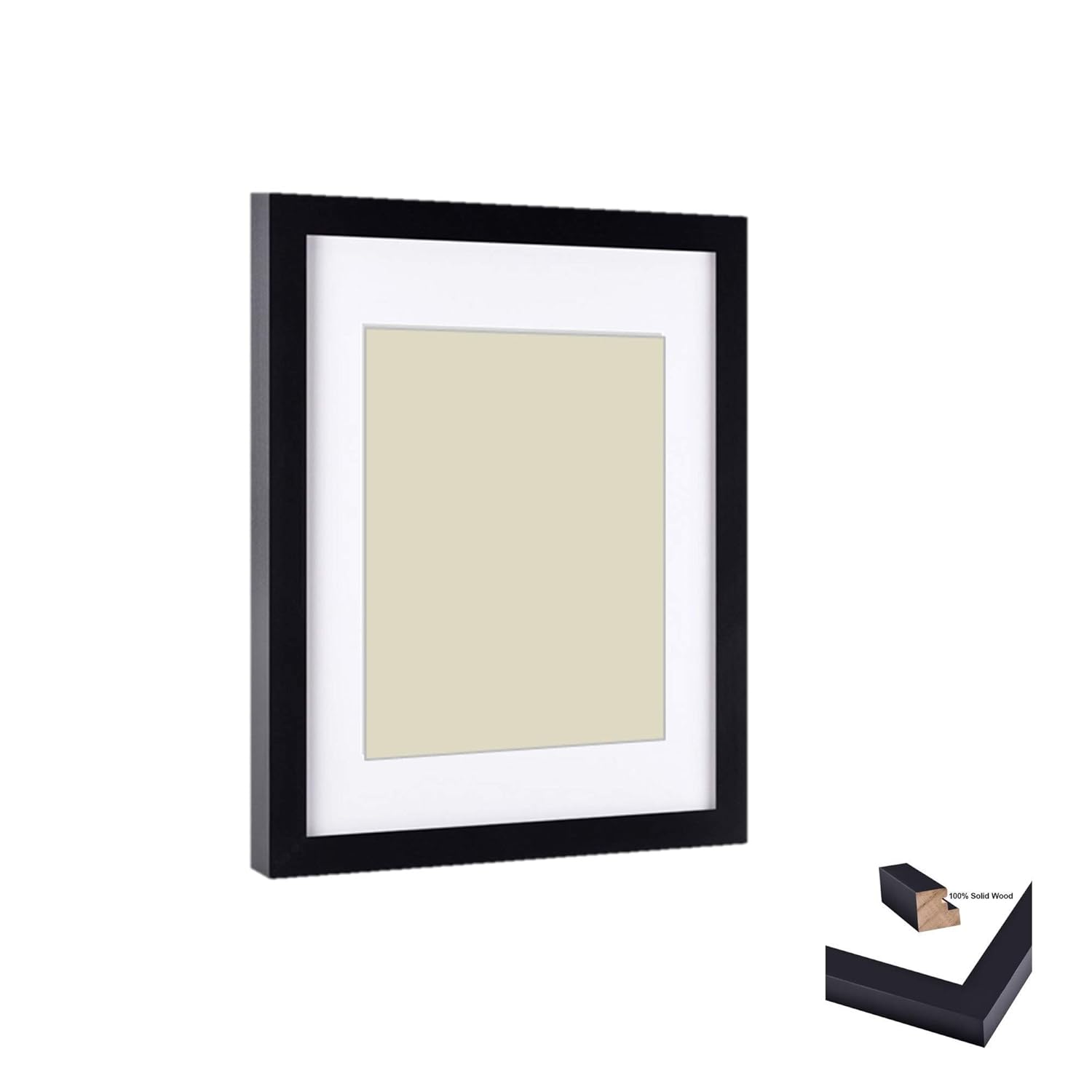 Black 14x18 Picture Frame Matted 11x14 Photo Picture Display Photograph 11 by 14
