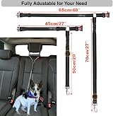 GoBuyer Dog Car Headrest Seat Belt 2 Pack Adjustable Nylon Anti Shock view 5