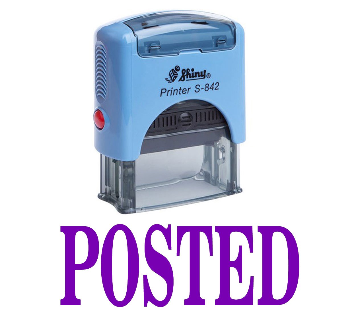 Printtoo Posted Self Inking Rubber Stamp Custom Shiny Office Stationary Stamp