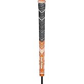 Golf Pride MCC Plus4 Golf Club Grip, Dark Orange/White, Standard &amp; Midsize | All-Weather Hybrid Grip with Larger Lower Hand, Brushed Cotton Cord and Pebbled Texture, Rubber Construction
